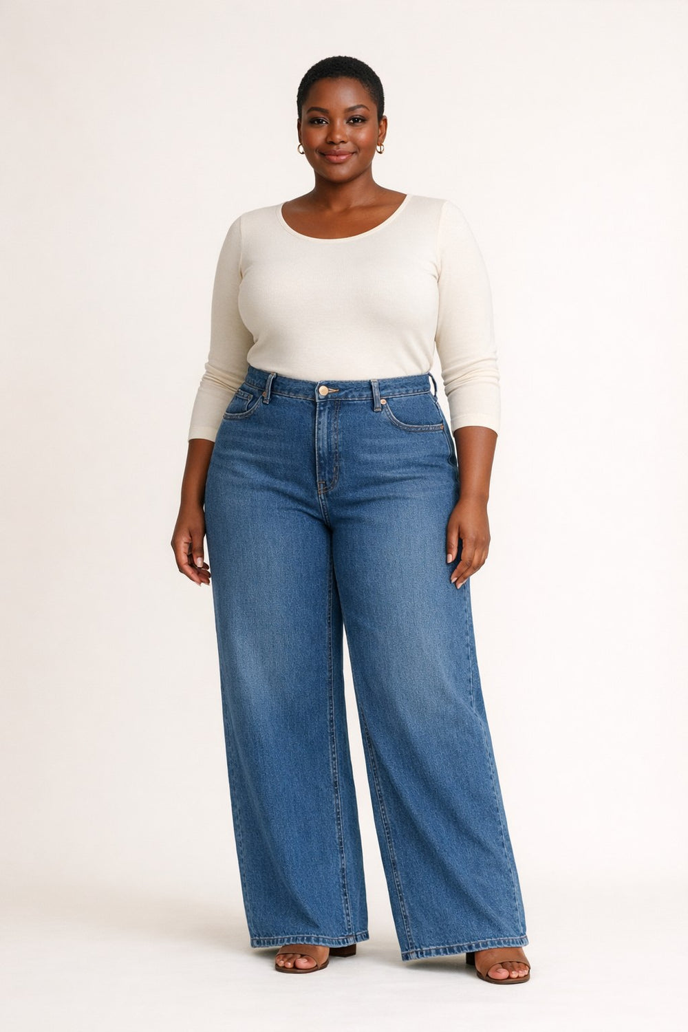 Plus-Size Wide-Leg Jeans