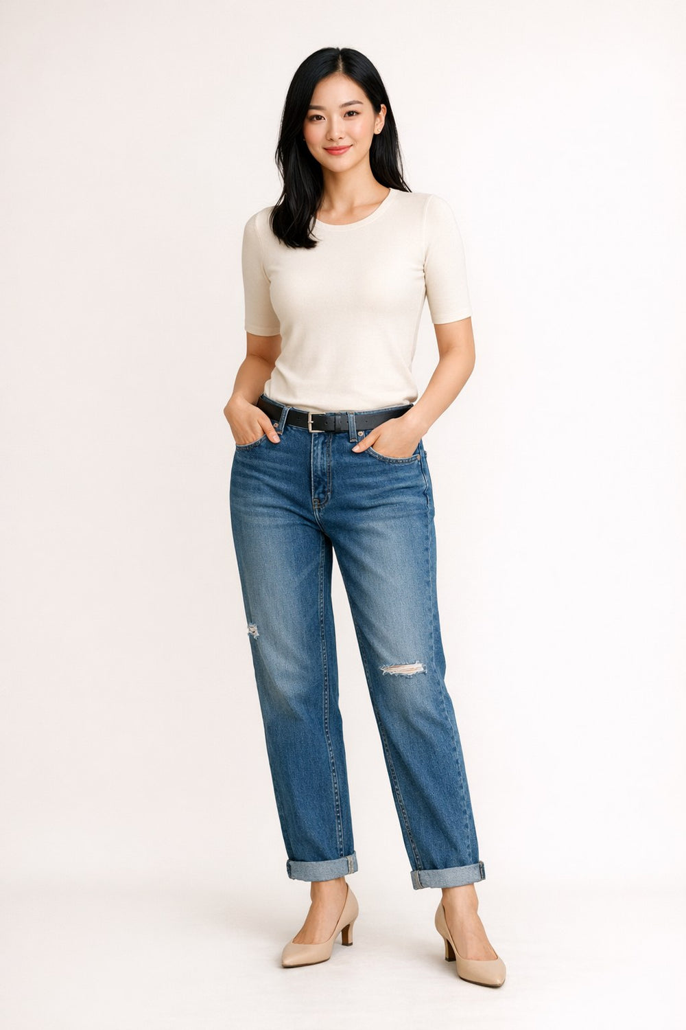 Stretchy Boyfriend Jeans