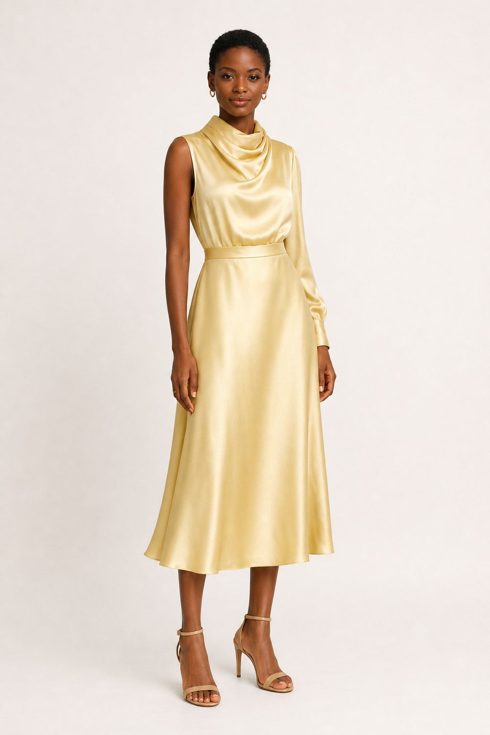 Mintrove AI supplemental | butter-yellow-satin-midi-dress | three-quarter-left | fb0908bc05de