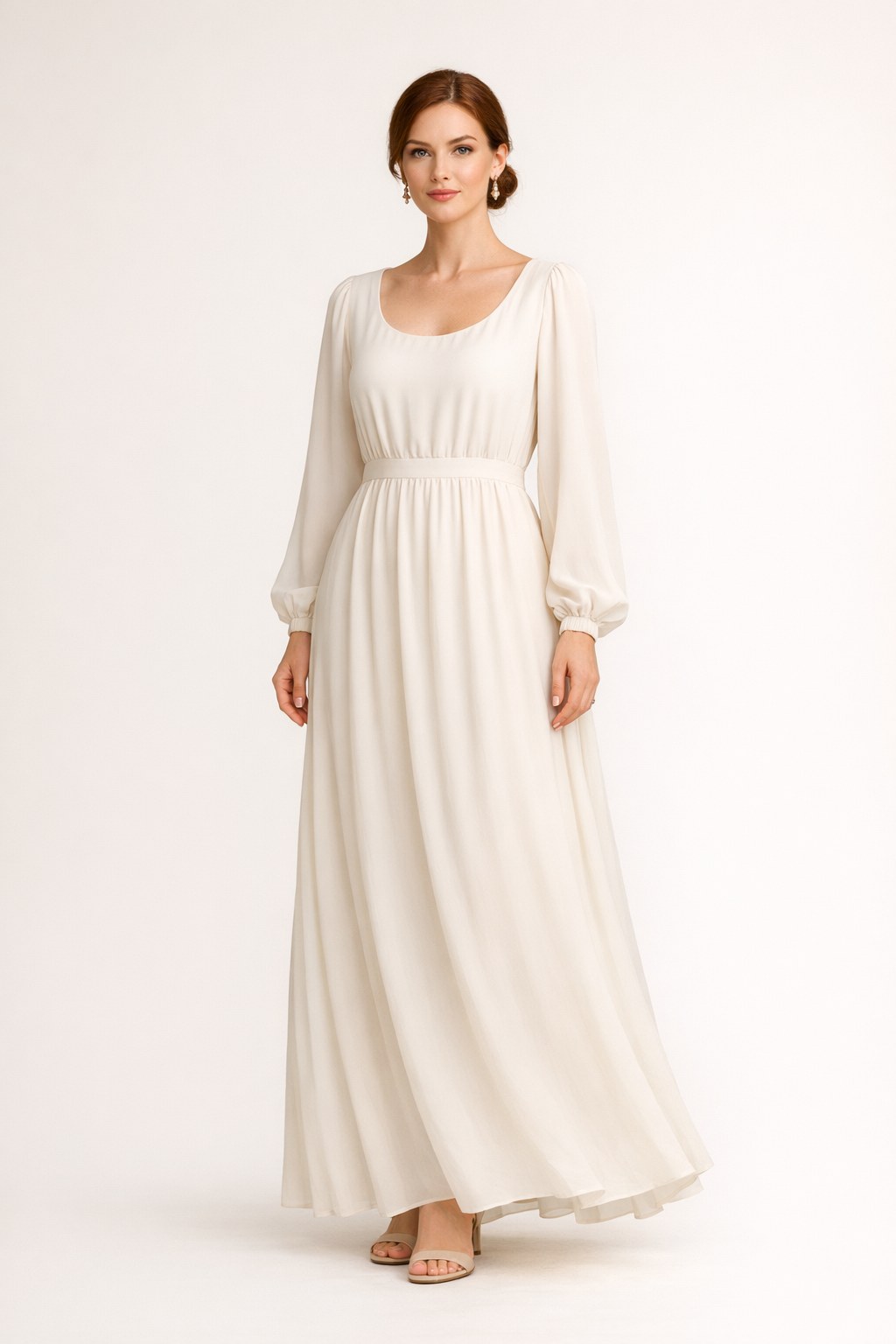 Flowy U-Neck Maxi Dress