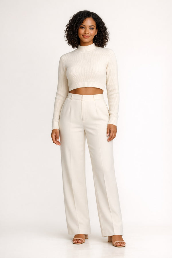 Knit Crop Top Co-ord Set