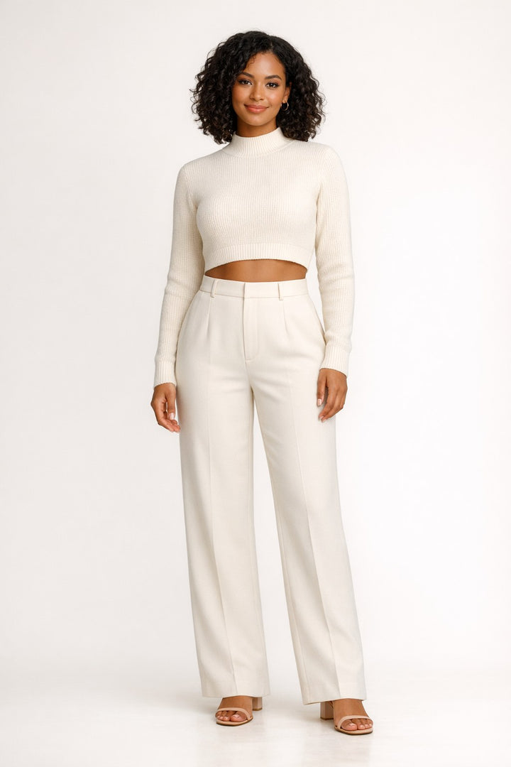 Knit Crop Top Co-ord Set